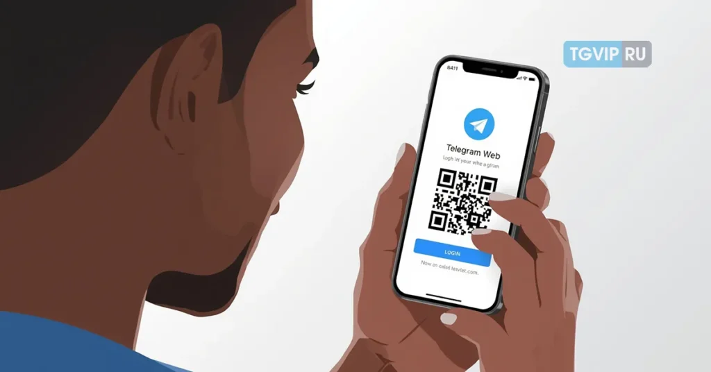 Вход в Telegram через браузер с помощью QR-кода